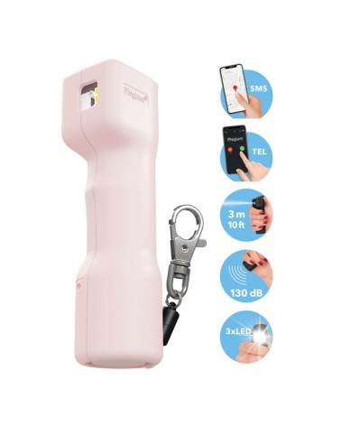 INTELLIGENTES PFEFFERSPRAY (PINK) MIT VERBINDUNGSSYSTEM + LAUTE ALARMSIRENE