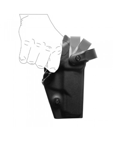 Holster droitier Zoom VKZ804 noir pour GLOCK 17/18/19/22/23 avec lampe/laser