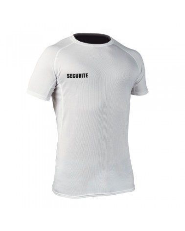 T-shirt respirant Challenger SECURITE blanc