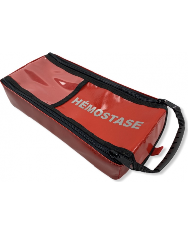 Pochette Rapido L/M2 Hémostase PVC Rouge